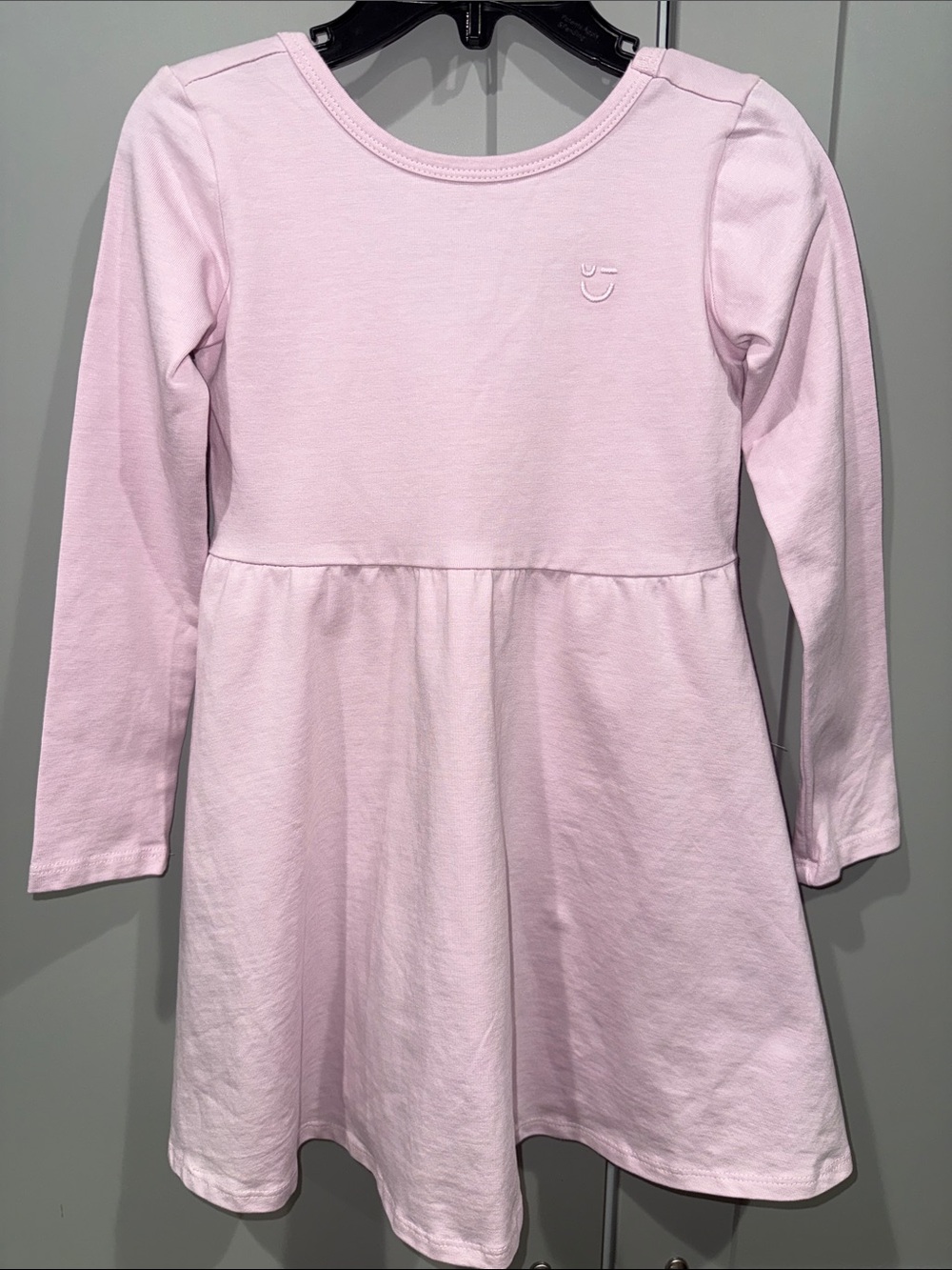 Nordstrom Pale Pink Long Sleeve Knit Dress for Girls